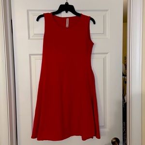 Red dress with pockets